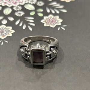 Sterling silver Ring with Purple Stone